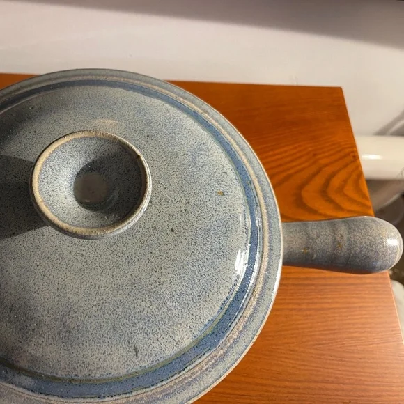 Vintage Lidded Pottery- Handmade Unique Steamer- With Handle